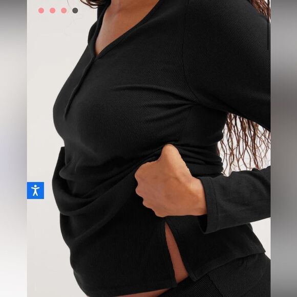 HATCH The Softest Rib Nursing Henley Black Size 1 NWT in packaging - Picture 2 of 6